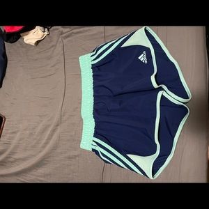 Blue and mint green shorts